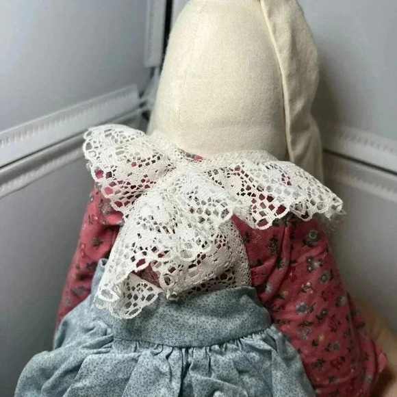 Vintage Handmade Easter Bunny Cloth Rabbit Apron Dress - Picture 3 of 6